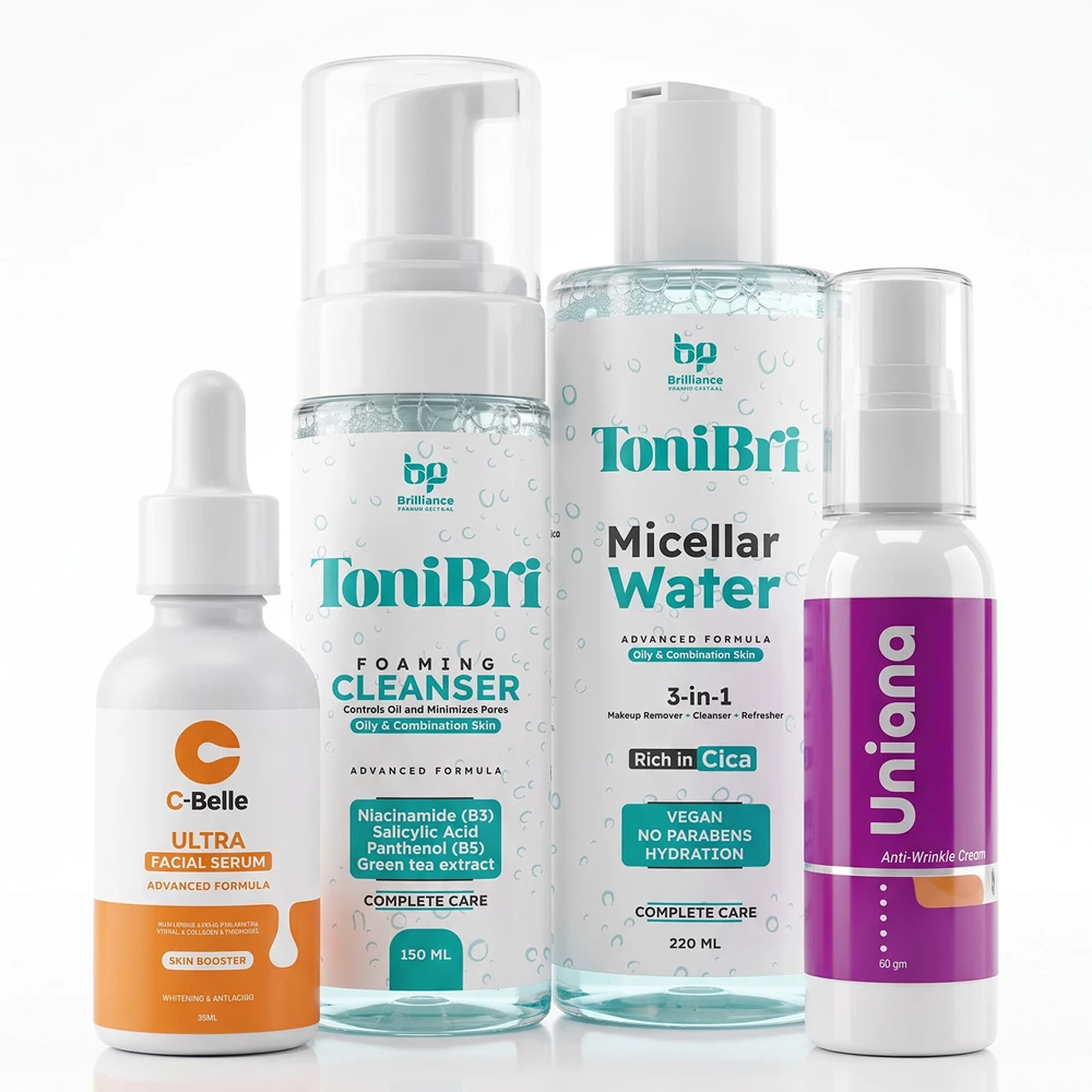 Complete skincare range for oily and combination skin
